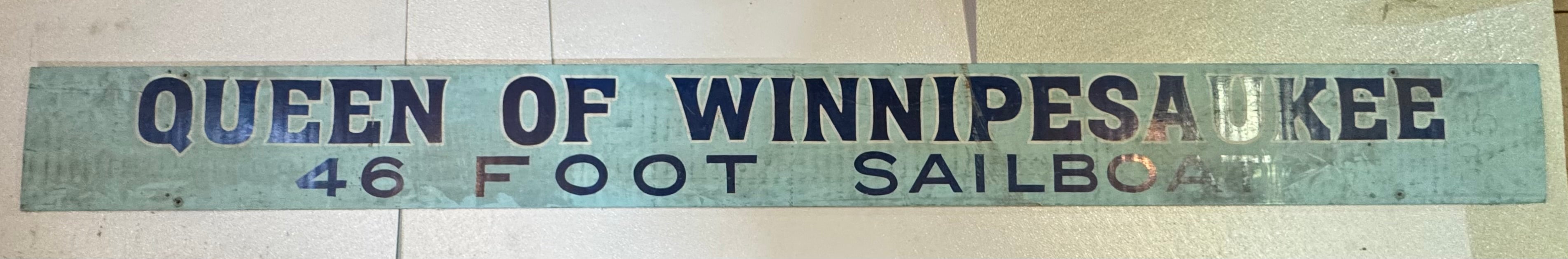 Queen of Winnipesaukee Sailboat Sign