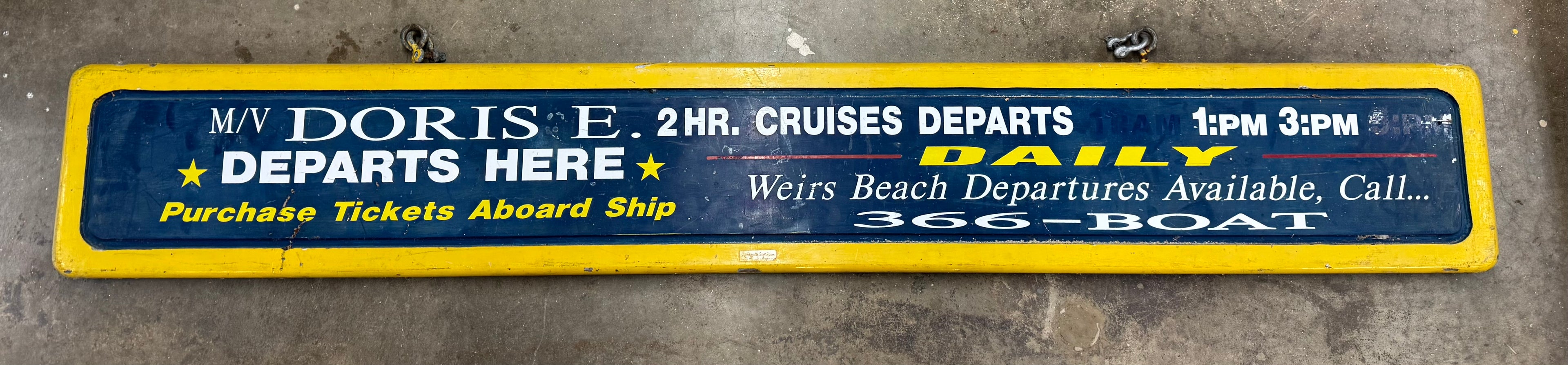 M/V Doris E Meredith Departure Sign